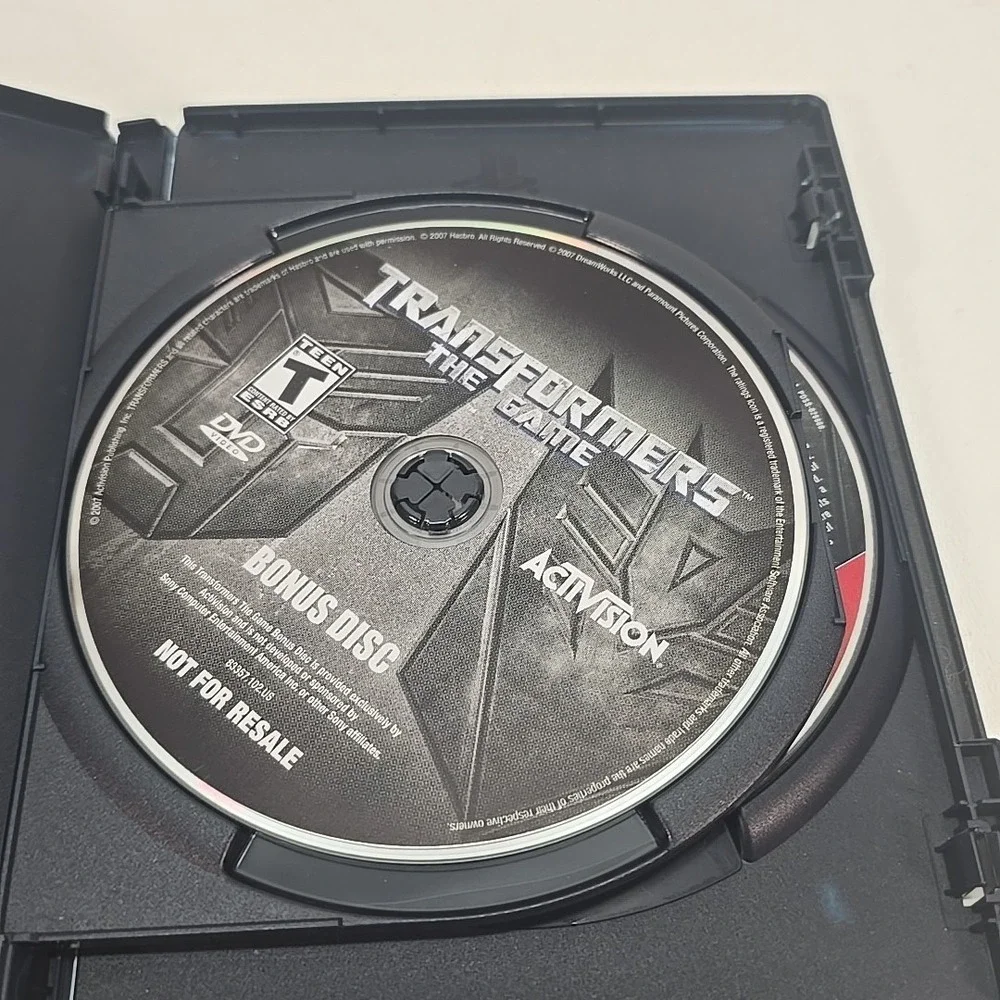 Transformers : The Game-Greatest Hits Sony PlayStation 2 PS2 +Bonus Disc! Tested